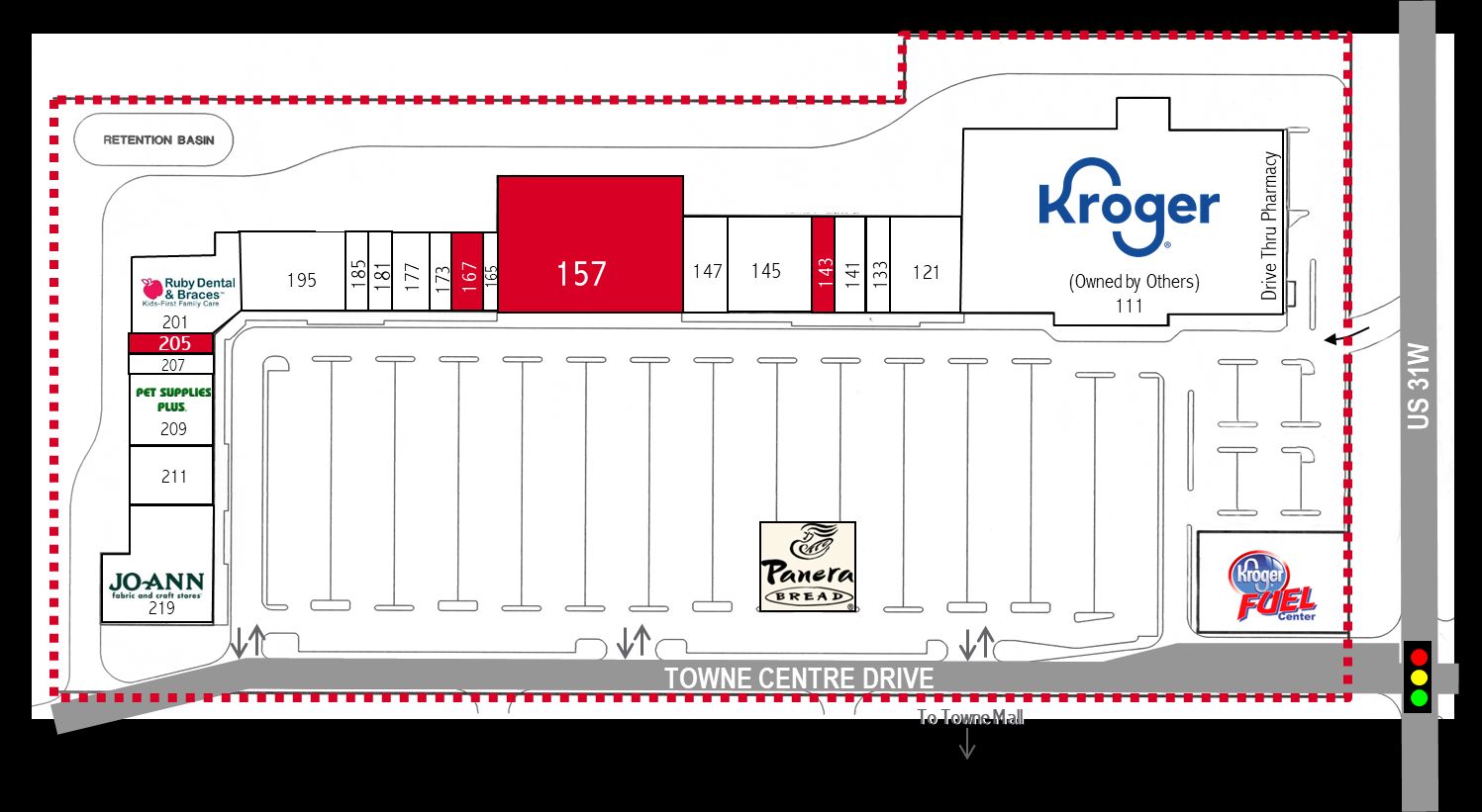 Towne Centre: US Highway 31 West, Elizabethtown, KY 42701
